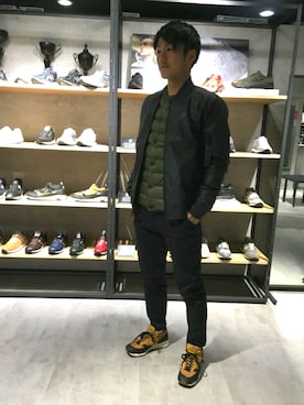 「NEW BALANCE（ニューバランス）のアイテム（ブルゾン）」を使った、New Balance KYOTO FUJII DAIMARUさん（メンズ・175cm）の秋コーディネート