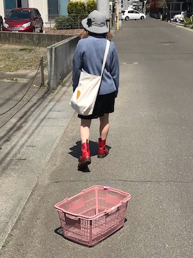 「MARY QUANT（マリークワント）のアイテム（帽子）」を使った、かにみそそそさん（レディース・148cm）の春コーディネート