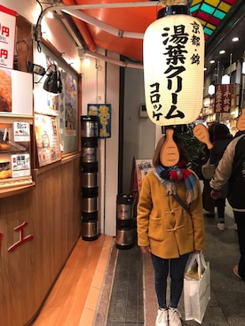 「I am I in fact...（アイアムアイインファクト）のアイテム（その他アウター）」を使った、かにみそそそさん（レディース・148cm）の春コーディネート