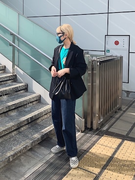 「mici（ミチ）のアイテム（ジャケット/アウター）」を使った、minori nemotoさん（レディース・163cm）の春コーディネート
