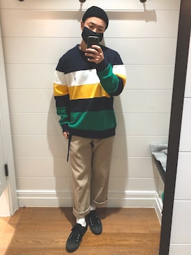 「アイテム（その他シューズ）」を使った、Chien Sheng Wangさん（メンズ・173cm・20代）の春コーディネート