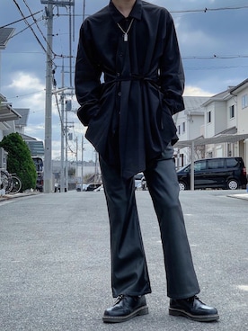 「Adoon plain（アドーンプレーン）のアイテム（パンツ）」を使った、そらさん（メンズ・180cm・20代）の春コーディネート