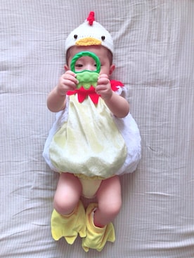 「60cm」｜「アイテム（帽子）」を使った、フクザワ。さん（キッズ・60cm）の秋コーディネート