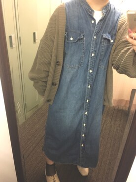 Le Denim ロングワンピース 洗濯機洗い可能 を使った人気ファッションコーディネート Wear