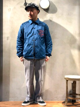 「ショット」｜「アイテム（ナイロンジャケット）」を使った、senさん（メンズ・165cm）の冬コーディネート