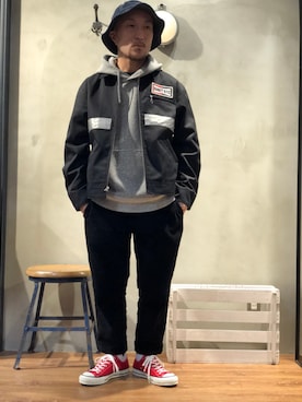 「ショット」｜「アイテム（ブルゾン）」を使った、senさん（メンズ・165cm）の冬コーディネート