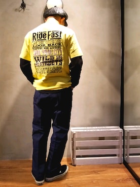 「アイテム（キャスケット）」を使った、senさん（メンズ・165cm）の春コーディネート