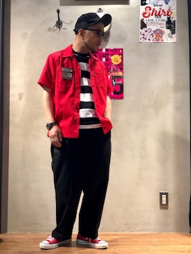 「アイテム（Tシャツ/カットソー）」を使った、senさん（メンズ・165cm）の春コーディネート