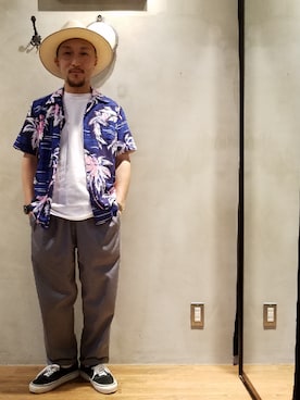 「アイテム（Tシャツ/カットソー）」を使った、senさん（メンズ・165cm）の春コーディネート