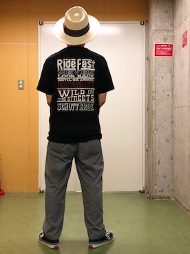 「アイテム（Tシャツ/カットソー）」を使った、senさん（メンズ・165cm）の夏コーディネート