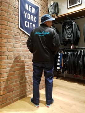 「アイテム（ナイロンジャケット）」を使った、senさん（メンズ・165cm）の夏コーディネート