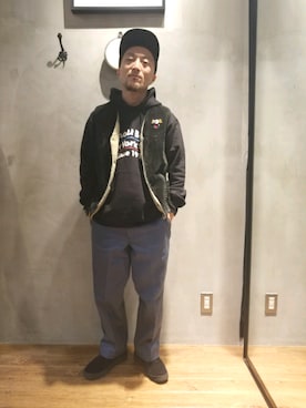 「ショット」｜「アイテム（キャップ）」を使った、senさん（メンズ・165cm）の秋コーディネート