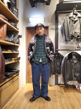 「アイテム（ニット/セーター）」を使った、senさん（メンズ・165cm）の秋コーディネート