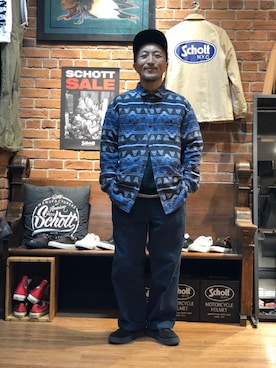 「アイテム（シャツ/ブラウス）」を使った、senさん（メンズ・165cm）の冬コーディネート