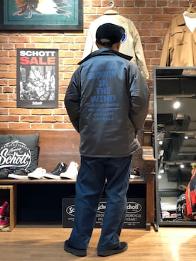 「アイテム（ブルゾン）」を使った、senさん（メンズ・165cm）の冬コーディネート