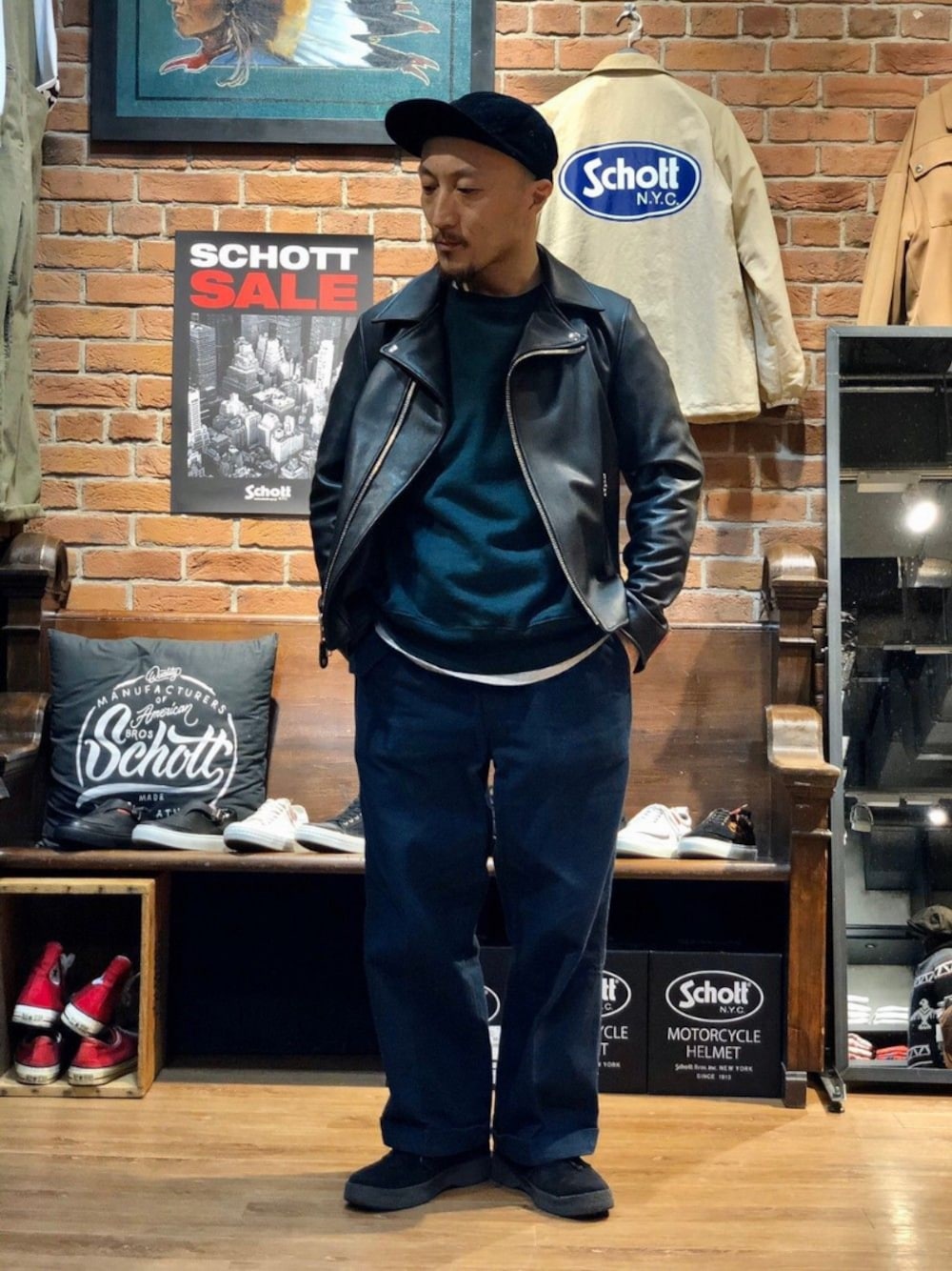 Schott / ショット：613US Tall ONE STAR RIDERS：7164[AST]を使った