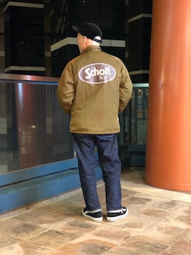 「アイテム（ナイロンジャケット）」を使った、senさん（メンズ・165cm）の冬コーディネート