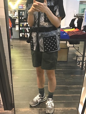 「JW Anderson（ジェイダブリューアンダーソン）のアイテム（レッグウェア）」を使った、Hoqxさん（メンズ・177cm）の夏コーディネート