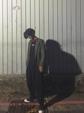 「TRAN泉（トラン）のアイテム」を使った、RayHsuさん（メンズ・179cm）の春コーディネート