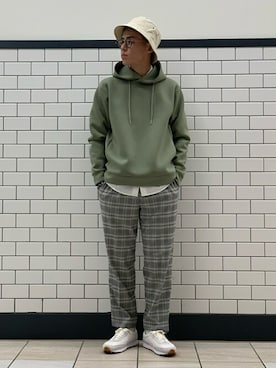 「417 EDIFICE（フォーワンセブンエディフィス）のアイテム（帽子）」を使った、kaziさん（メンズ・175cm）の冬コーディネート