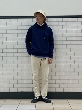 「417 EDIFICE（フォーワンセブンエディフィス）のアイテム（帽子）」を使った、kaziさん（メンズ・175cm）の冬コーディネート