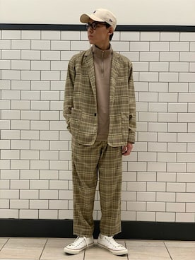 「417 EDIFICE（フォーワンセブンエディフィス）のアイテム（スウェット）」を使った、kaziさん（メンズ・175cm）の春コーディネート