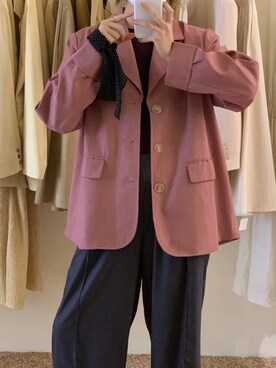 「盐系风格」｜「アイテム（スラックス）」を使った、beingcuteさん（レディース・167cm）の春コーディネート