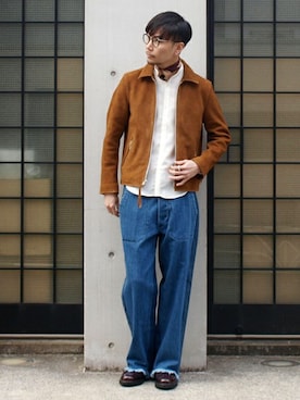 「ショット」｜「アイテム（スリッポン）」を使った、miuraさん（メンズ・176cm）の冬コーディネート