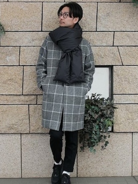 「アイテム（その他アウター、その他）」を使った、miuraさん（メンズ・176cm）の冬コーディネート