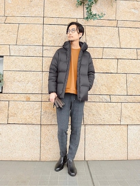 「EDIFICEスタッフ」｜「アイテム（ブーツ）」を使った、miuraさん（メンズ・178cm）の冬コーディネート
