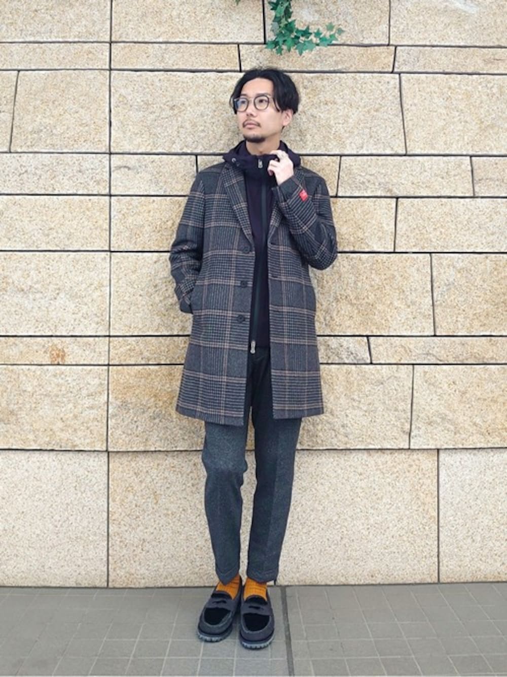 EDIFICE（エディフィス）の「メルトン チェックチェスターコート  