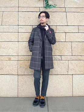 「TATRAS（タトラス）のアイテム（その他アウター）」を使った、miuraさん（メンズ・178cm）の冬コーディネート