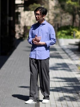 「COMMON PROJECTS（コモンプロジェクト）のアイテム」を使った、miuraさん（メンズ・178cm）の春コーディネート