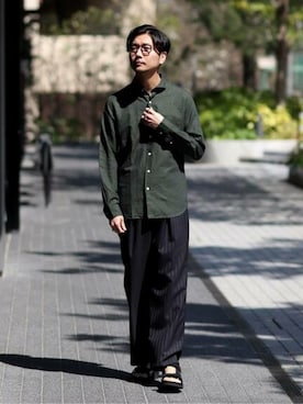 「suicoke（スイコック）のアイテム」を使った、miuraさん（メンズ・178cm）の春コーディネート