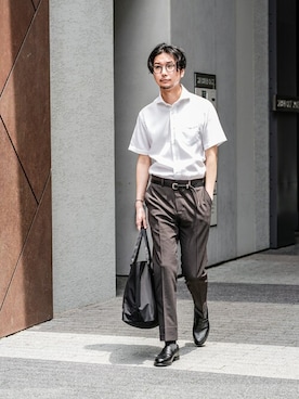 「クールビズ」｜miuraさん（メンズ・178cm）の夏コーディネート