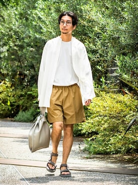 「EDIFICE LA BOUCLE（エディフィスラブークル）のアイテム」を使った、miuraさん（メンズ・178cm）の夏コーディネート