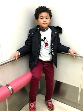 「WASK（ワスク）のアイテム（その他アウター）」を使った、MonkeyKOUさん（キッズ・126cm）の冬コーディネート