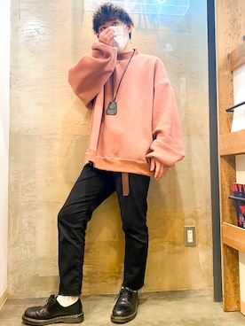「epnok（エプノック）のアイテム（スウェット）」を使った、ひかり《相互》さん（メンズ・162cm）の冬コーディネート