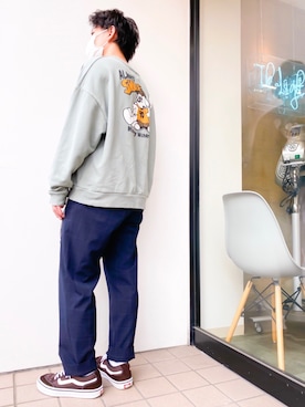 Ezyアンクルパンツ ウィンドウペン 2wayストレッチ 丈標準64 5 70 5cm を使ったメンズ人気ファッションコーディネート Wear