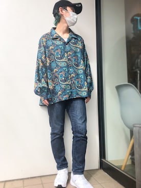 「NANO universe（ナノユニバース）のアイテム（キャップ）」を使った、ひかり《相互》さん（メンズ・162cm）の春コーディネート