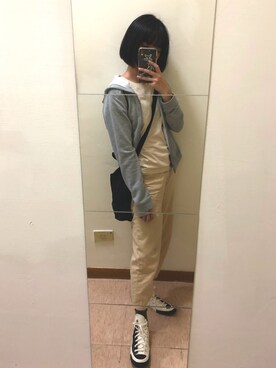 「MIZUNO（ミズノ　）のアイテム（ジャケット/アウター）」を使った、カズナさん（レディース・160cm）の秋コーディネート