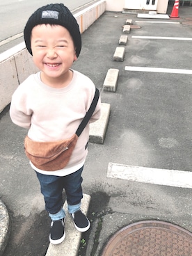 「5歳」｜「アイテム（ボディバッグ/ウエストポーチ）」を使った、Sotairoさん（キッズ・90cm）の秋コーディネート