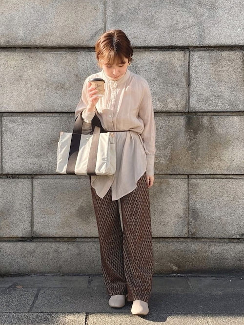 Shima Russet ジェイアール京都伊勢丹店 Russetのトートバッグを使ったコーディネート Wear