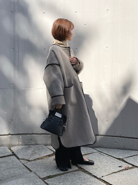 「select MOCA（セレクトモカ）のリンキングオーバーサイズタートルニット（ニット/セーター）」を使った、ayakaさん（レディース・153cm）の春コーディネート