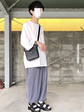 「KUUUPY」｜「アイテム（その他）」を使った、プチプラのかぴばらさんさん（メンズ・163cm）の春コーディネート