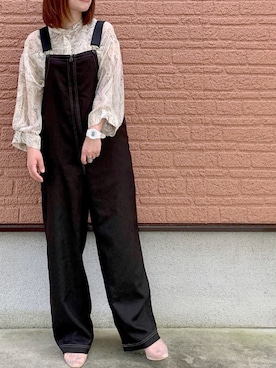 「kastane_ootd」｜「アイテム（サロペット/オーバーオール）」を使った、Rさん（レディース・150cm）の秋コーディネート