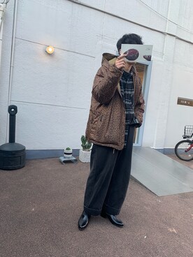 「CHAMULA（チャムラ）のアイテム（ブーツ）」を使った、ダニエルさん（メンズ・174cm）の冬コーディネート