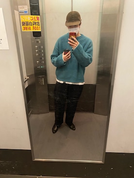 「CHAMULA（チャムラ）のアイテム（ブーツ）」を使った、ダニエルさん（メンズ・174cm）の冬コーディネート