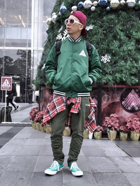 「streetsnap」｜「アイテム（ジャケット/アウター）」を使った、楊喜碧さん（メンズ・170cm）の冬コーディネート