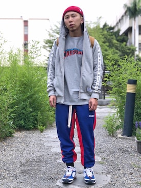 「Taiwan」｜「アイテム（モッズコート）」を使った、楊喜碧さん（メンズ・170cm）の夏コーディネート